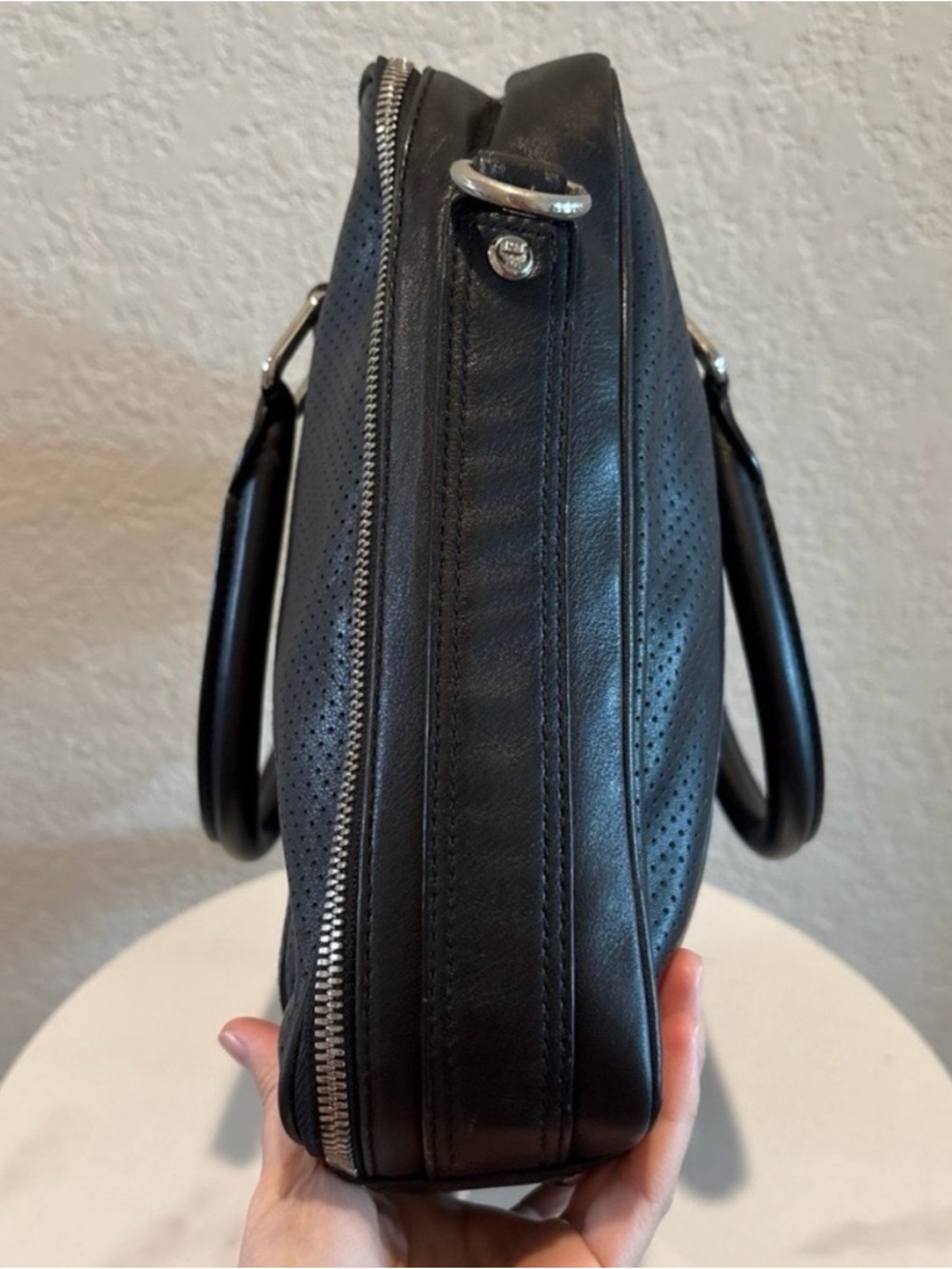 MCM Black Leather Documents Portfolio Tote Bag - Picture 6 of 13